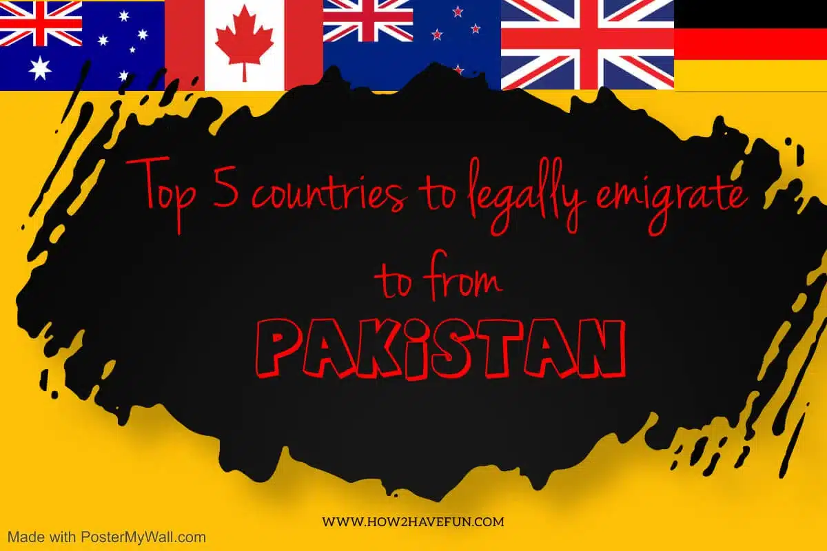 top 5 countries emigrate Pakistan